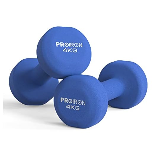PROIRON Pesi Palestra in Casa Fitness e Palestra Manubri e Pesi Fitness Pesi per Palestra Manubrio (Set di 2) 1-10kg (Blu -2 x 4KG)