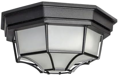 Maxim Lighting 67920BK Crown Hill-9W 1 LED Outdoor Flush Mount-11.5 Inches Wide by 4.75 inches high