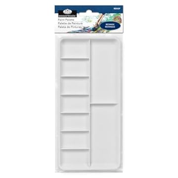 Royal & Langnickel Essentials 9 Well Rectangular Paint Palette. R2000156, White