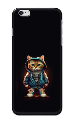 Image of Plastic Printfidaa Printed Hard Back Cover Case For Apple Iphone 6 | Iphone 6S Back Cover (Hipster Cat) -112, Multicolor