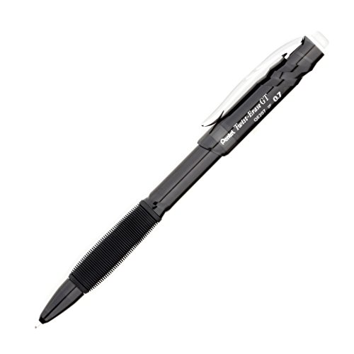 Pentel QE207A Twist-Erase GT Pencils, 0.7 mm, Black