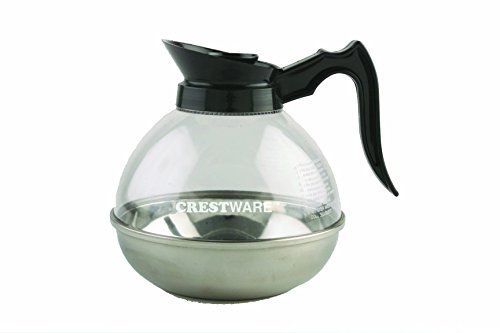 Crestware Commercial Grade, PD64, Black Top Decanter (Package of 3)