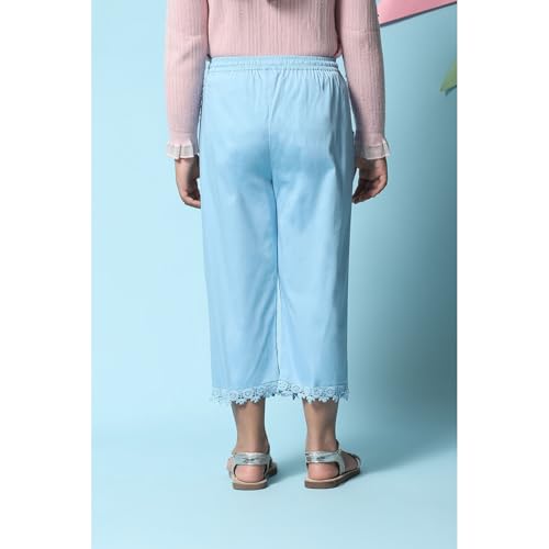 Image of BIBA Girls Regular Mid Rise Cotton Blend Capris