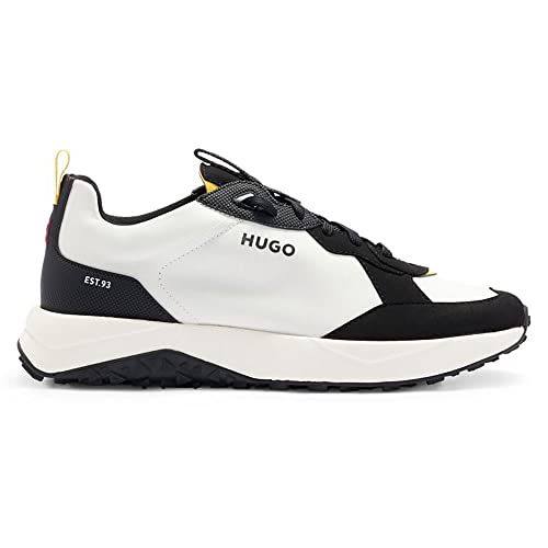 Image of HUGO Mens Running Style Mix Material Sneakers