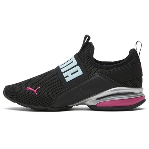 PUMA Womens Axelion Slip On Sneakers Shoes Casual - Black, Blue, Pink - Size 6.5 M3