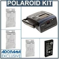 Polaroid Z340 Instant Digital Camera with ZINK (Zero Ink) Printing Technology - Bundle - with Polaroid Spare Battery, Polaroid 3x4" Zink Photo Paper 90 Sheets