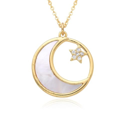 Bijoux Collier Croissant Personnalisé en Chaîne Pendentif Mixte