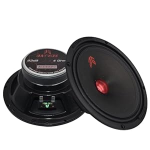 H YANKA BATVOX 6.5 Inch Midrange Speakers Car Audio, 200 Watts 4 Ohms Door Speakers with Black Steel Basket, Distortion-Free Sound, Ideal for Cars, Trucks, and More. (1 Pair)