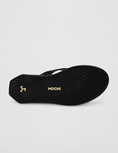 Image of Mochi Men's Faux Leather Woven Comfy Stylish Chappal