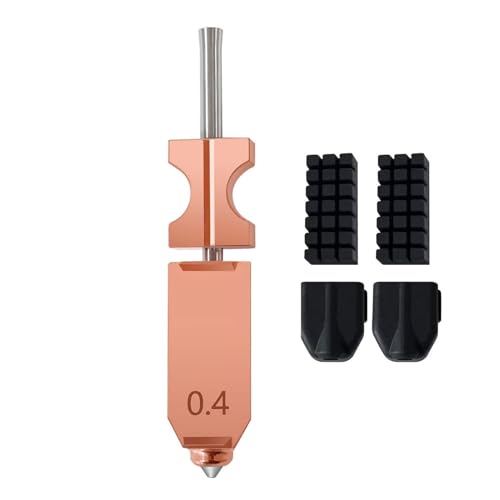 Aolidsive 0.4mm Hotend Nozzle, Quick Detachable 3D Printer Hotend Nozzle with 2 Silicone Sleeves 2 Cleaning Brushes Fit 