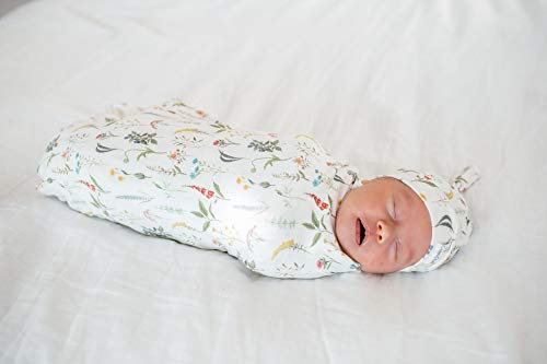 Image of Copper Pearl Baby Beanie Hat Top Knot Stretchy Soft Aspen