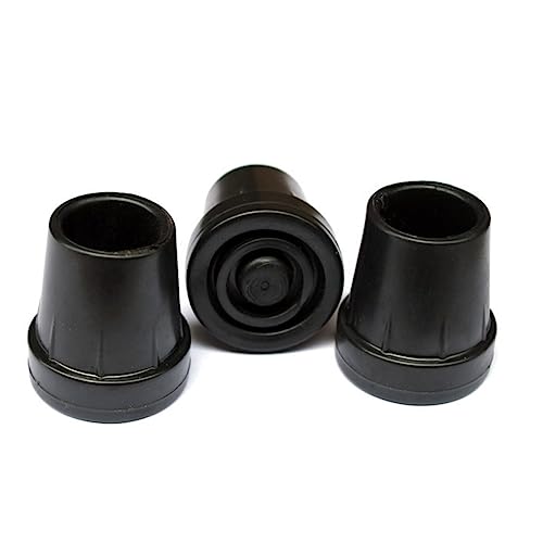 IWOWHERO Senior-Friendly Walking Stick Leg Tips 6 Pack Rubber Anti-Slip Tips for Poles