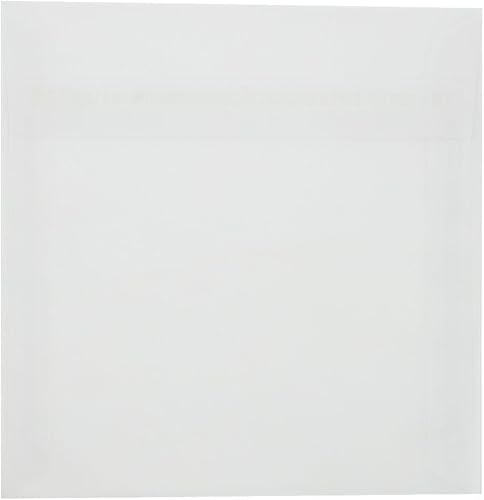 Miniatura 3 de LUXPaper Sobres de invitación cuadrados  Despegar y prensar  7 x 7 pulgadas  Transparente translúcido  Texto de 30 libras  Cantidad de 50 unidades