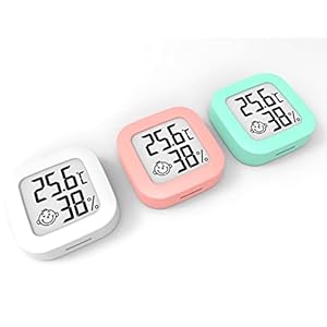 Digitale mini-thermometer, hygrometer, indoor thermo-hygrometer, vochtmeter (verpakking van 3)
