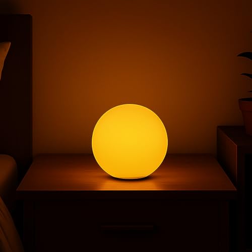 RKDTX LED Ball Light 5-Inch Cordless Orb Light with Remote 16 Color Changing Night Light for Kids Rechargeable Mood Lamp IP68 Waterproof for Home Party Pool Christmas Decor