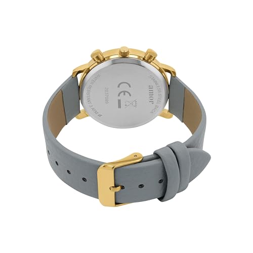 Amor Armbanduhr Unisex, Damen, Herren Quarzuhr Analog, mit veganem Apfelleder Armband, 3 bar Wasserdicht, Kommt in Uhren Geschenk Box – Bild 5
