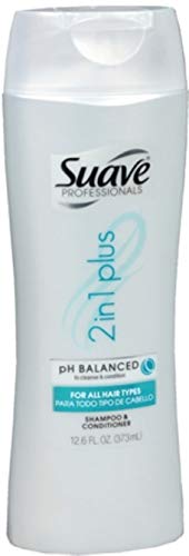 Suave Professionals Shampoo & Conditioner, 2 in 1 Plus 12.6 oz (Pack of 12)