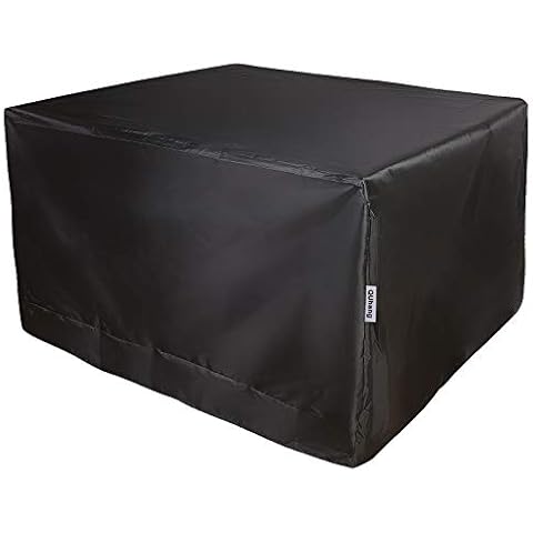 QEUhang Heavy Duty 210D Oxford Fabric Patio Garden Outdoor Furniture Cover, Anti-UV Dustproof Windproof Waterproof Table and Chair Protectors (126x126x74cm) Cover
