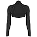 Style Womens Jersey Long Sleeved Shrug (ONE SIZE 6-12, BLACK)