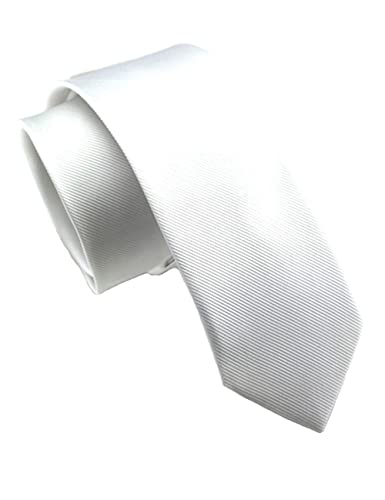Image of JEMYGINS 2.4 inch Solid Color Skinny Tie Slim Necktie for Men