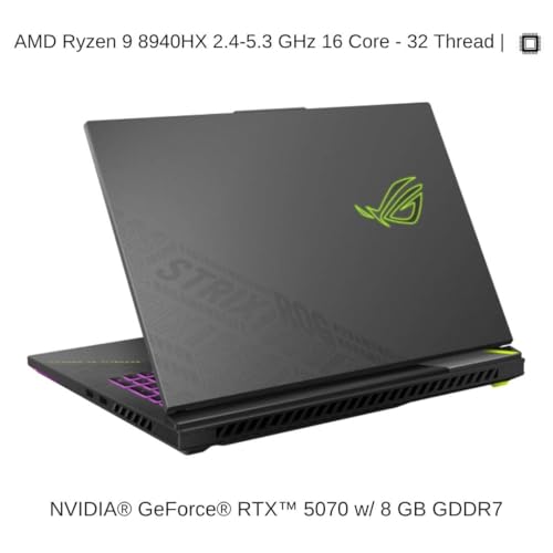 Image of HIDevolution [2025] ASUS ROG Strix G18 G814PP 18 inch WQXGA 240Hz IPS-Level, 2.4 GHz Ryzen 9 8940HX, RTX 5070, 32 GB DDR5 RAM, 4 TB PCIe SSD, Windows 11 Pro