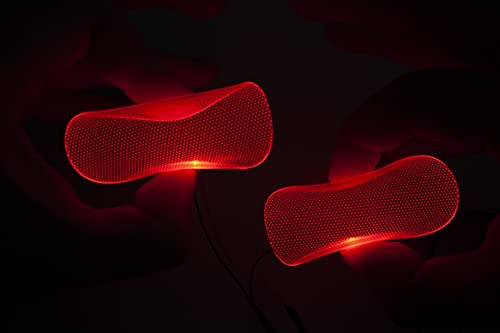 Image of [ Round ] Red Star-Lord Decorations Batman led Light Flexible Helmet Lights Cosplay DIY kit RGB Superhero for Men Gifts