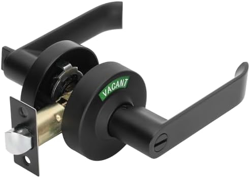 Black Privacy Indicator Lever Lock with Inuse or Vacant for Men Women ...