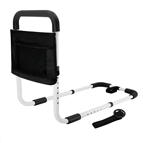 Jolitac Aufstehhilfe Bett, Haltegriff Stützhilfe für Senioren, Bett Einstiegshilfe mit Aufbewahrungstasche, Höhenverstellbarer Bettgriff beim EIN- und Aussteigen