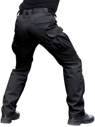 Men's Spring Fall Outdoor Hiking Pants Relaxed Fit Water Resistant Tactical Cargo Pants3