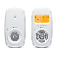 Motorola Nursery Baby Monitor AM24 - Audio Only with High Sensitive Microphone - Parent Unit with 300M Range, Room Temperature Monitoring and LED Sound Indication - White