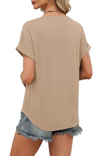 Image of WIHOLL Womens Blouses Spring Tops Short Sleeve Shirts Dressy Casual Summer Vacation Fashion Clothing 2026