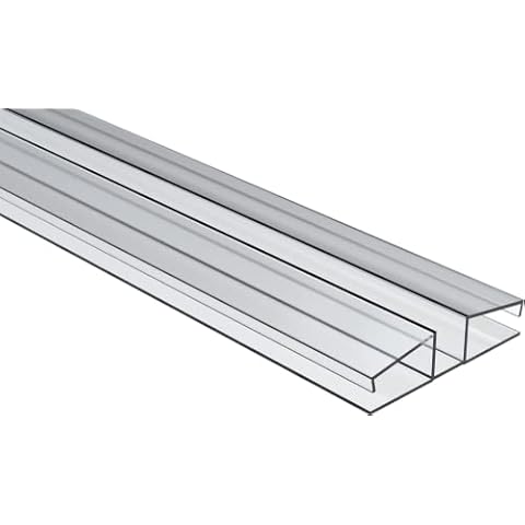 Clear PVC Living Hinge with Bottom Groove, Fits 3/16" Material - Pick: Length 36" Long (2 Pack) Cover