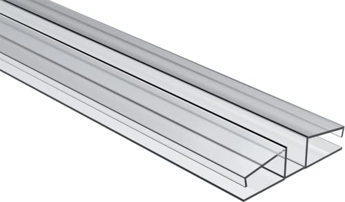 Plastic-Craft | Clear PVC Living Hinge with Bottom Groove, Fits 3/16