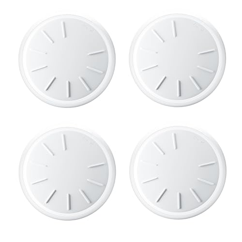 Key Finder 4 Pack, Compatible with Apple Find My (iOS Only), Bluetooth Tracker & Locator for Keys, Luggage, Remotes & More, Includes 4 Waterproof Keychains, Long Battery Life, Real-Time Tracking