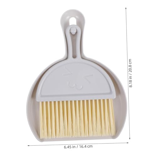 ABOOFAN Mini Broom and Dustpan Set Kompakte Handkehrset Für Effektive Von Schreibtisch Auto Und Leichtgrau Für Kleine Messungen Und Tierhaare – Bild 3
