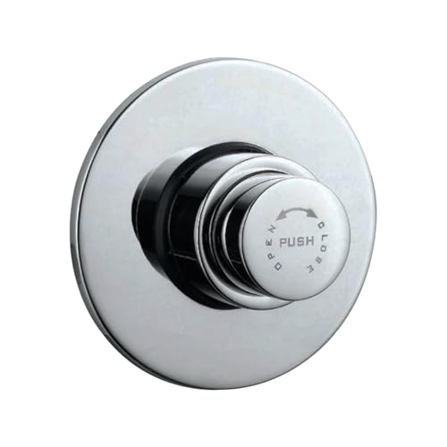 Image of Jaquar Metropole Flush Valve Regular 40mm (Concealed Body) with Exposed Shut-Off Provision & Round Flange - Durable Brass Construction, Easy Installation - Chrome