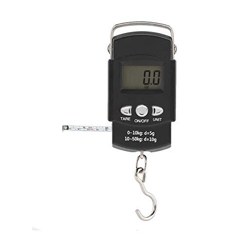 FTVOGUE Báscula de pesaje 50KG / 10G Escala electrónica Digital portátil para Peces con Gancho de Cinta métrica Cover