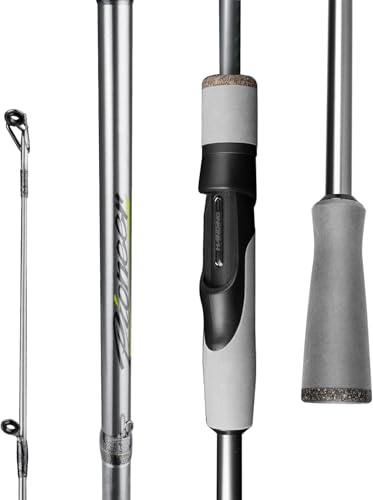 HANDING Pioneer Bass Fishing Rod 2-Piece Freshwater Spinning Rods 6' with Medium Power Moderate Fast EVA Handle for Largemouth Smallmouth Walleye