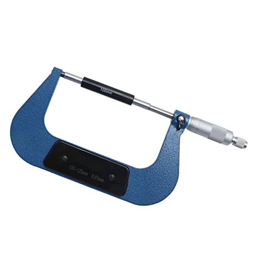 Micrómetro Micrómetro exterior de 100-125mm y 0,01mm, micrómetro métrico con punta de carburo, herramientas de maquinista de precisión