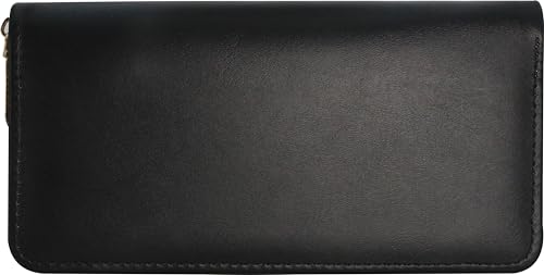 Women's long wallet with crystal bow, women's ultra-thin wallet with wristband, large capacity phone case, black, 7.67 x 3.93 inches2