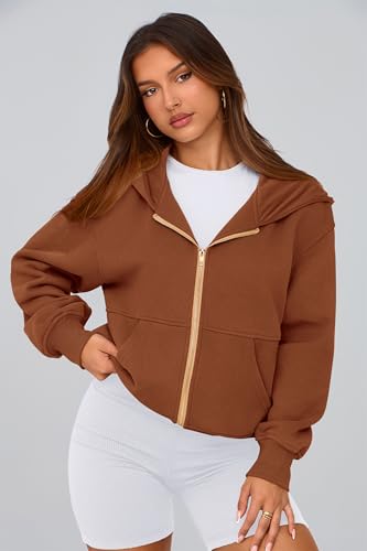 PRETTYGARDEN Hoodies for Women Sweatshirt Zip Up Hoodie Fall Fashion 2025 Trendy Long Sleeve Jackets Winter Clothing Outfits