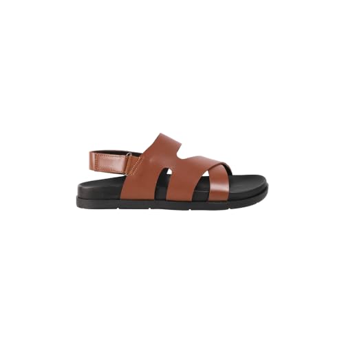Image of Metro Men Faux Leather Comfort Sandal
