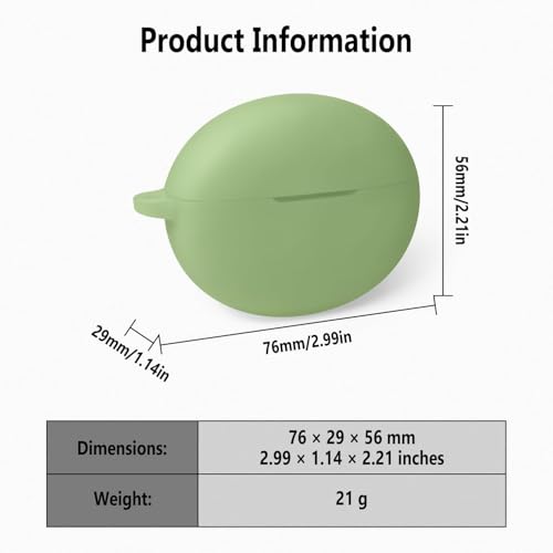 Image of Hamper Silicone Case Cover Compatible for One-Plus Nord Buds 3 | 3 Pro (Matcha)