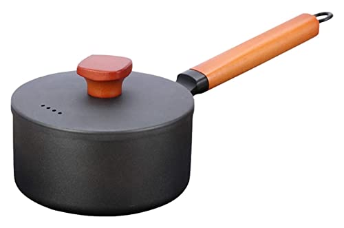Wok con tapa sartén de hierro fundido antiadherente miniatura 1