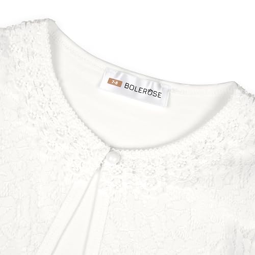 Bolerose Girls Long Sleeve Floral Lace Bolero Cardigan Kids Shrug Cover Up  thumb #2