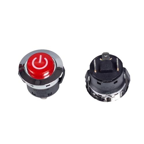 Red Round Power Button for Ride on car The Power Switch Button Start Switch for Kids car Toy Accessory, Power Switch for Kids Electric Cars Powered Electric Vehicle Start Switch Replacement Parts
