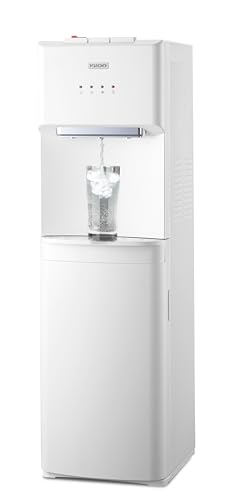 Image of Igloo Bottom-Loading Water Dispenser - Water Cooler Dispenser with Hot & Cold Temperature Settings- Electric Water Dispenser Fits 3 & 5-Gallon Jugs with Child Safety Lock for Home & Office Use- White