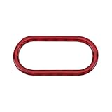 Micro Traders Car Carbon Fibre Interior Warning Light Button Switch Decal Cover Compatible with Mini F55 F56 F57 Red