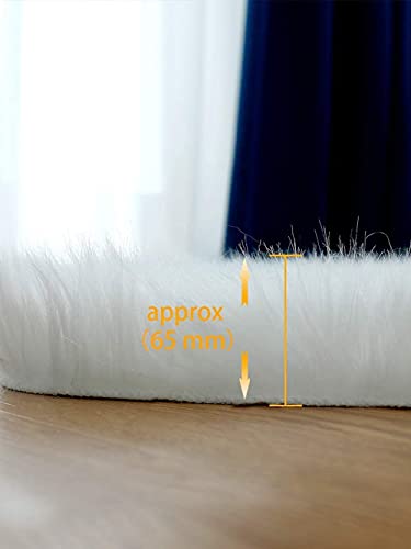 Asuprui Unstuffed Floor Pillow Meditation Cushion(No Filler) Large Floor Cushion For Sitting Fluffy Floor Seat Cushion Fuzzy Oversized Seat Pillow For Adult 24X24X6 Inch White Round Cover Only #TOP6