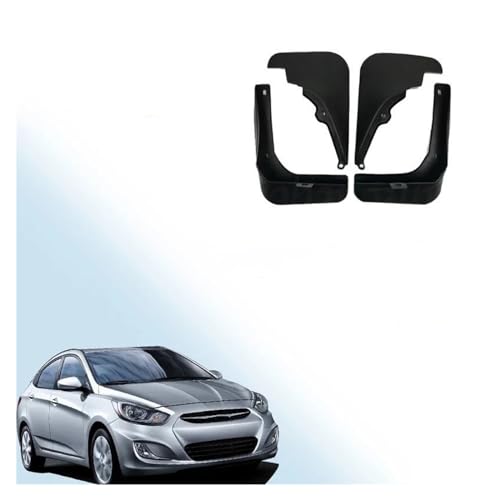 Bavettes pour auto Hyundai Accent Solaris 2011-2016 garde-boue noir